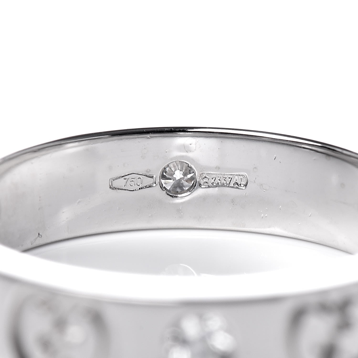 Gucci 18K White Gold Diamond Icon Thin Band Ring 50 5.25 5 of 6