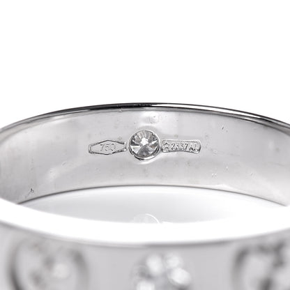 Gucci 18K White Gold Diamond Icon Thin Band Ring 50 5.25 5 of 6