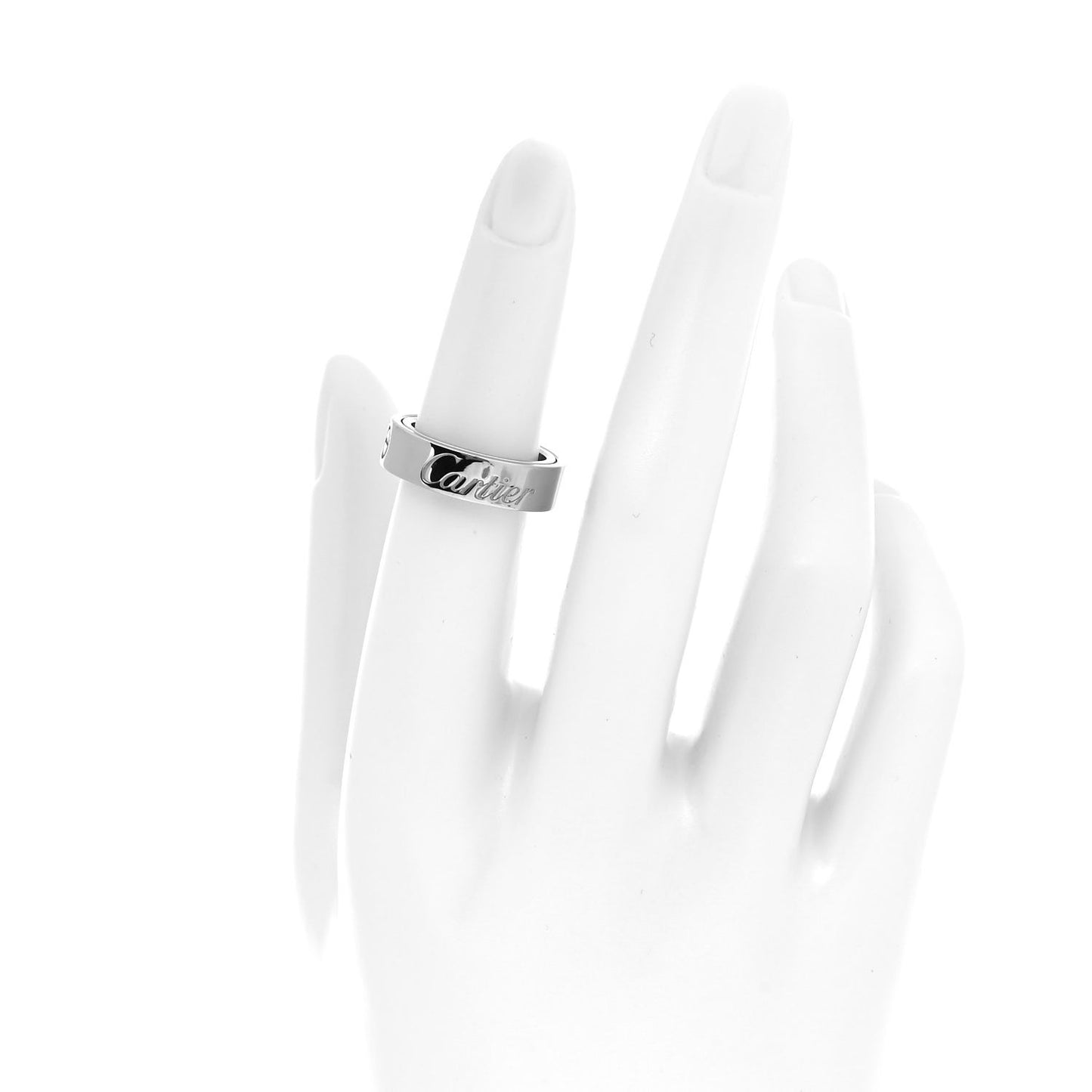 18K White Pink Gold 5.5mm Astro LOVE Ring 49 4.75