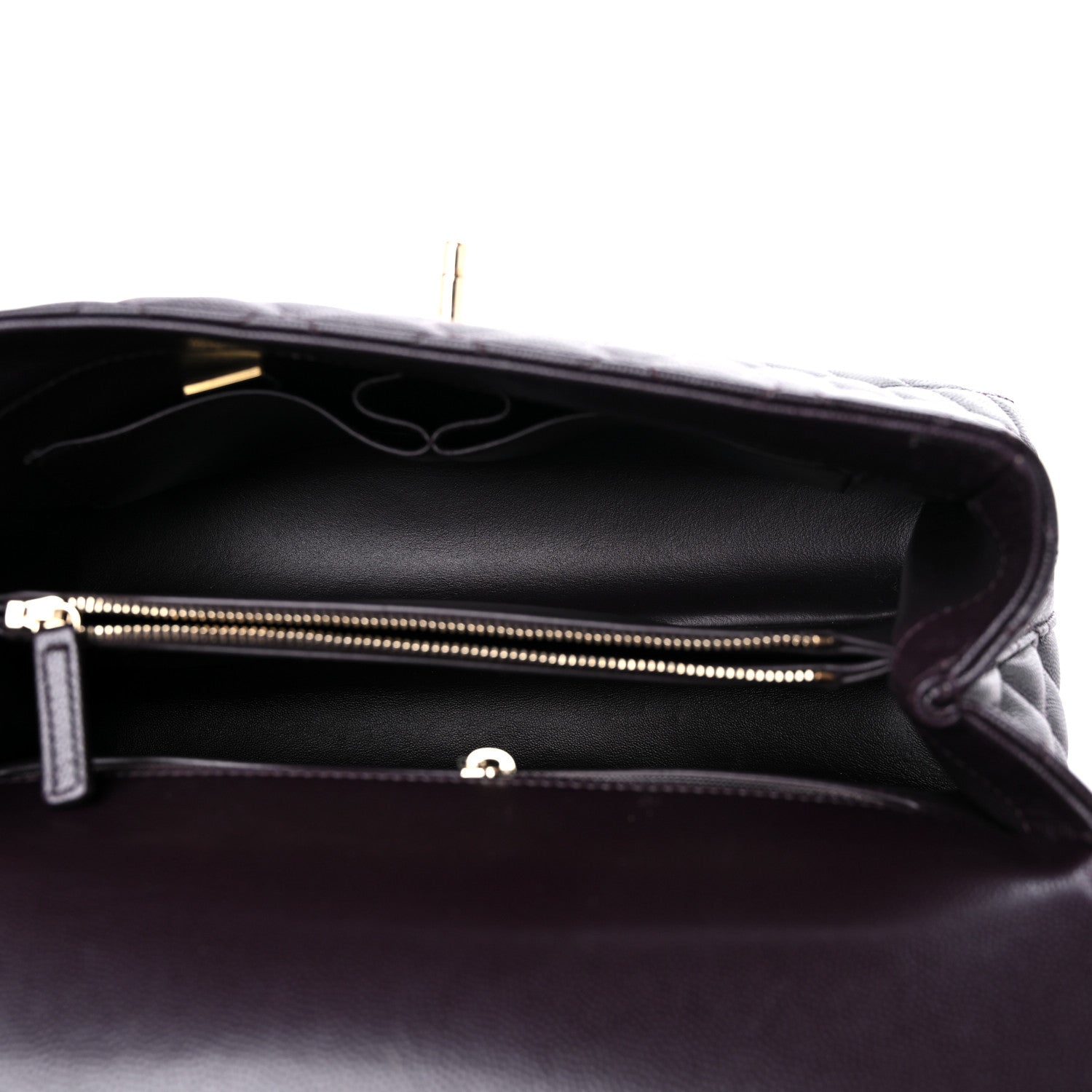 Chanel Caviar Quilted Small Coco Handle Flap Dark Brown 5 of 10