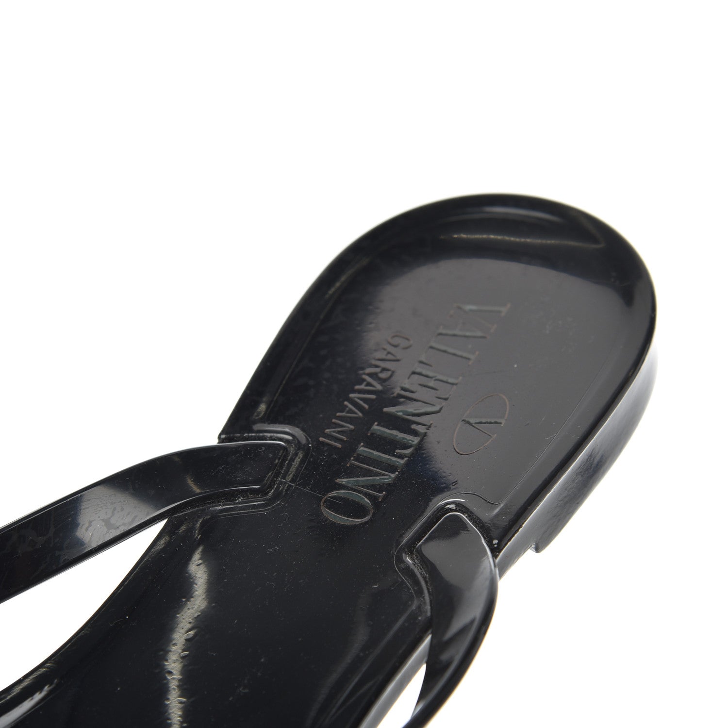 Valentino Garavani PVC Jelly Rockstud Bow Thong Sandals 38 Black 11 of 14