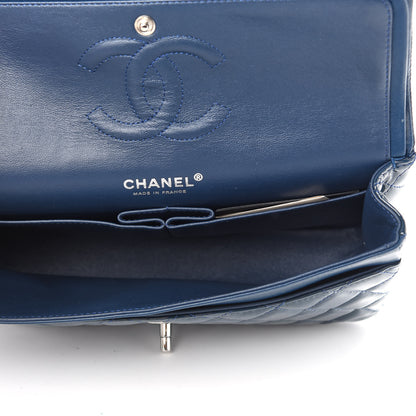 Chanel Patent Quilted Medium Double Flap Navy 4 of 9