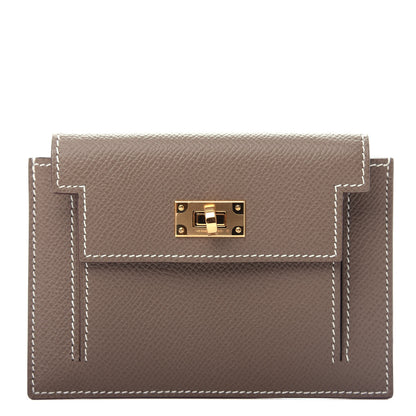 Hermes Epsom Kelly Pocket Compact Wallet Etoupe 1 of 8
