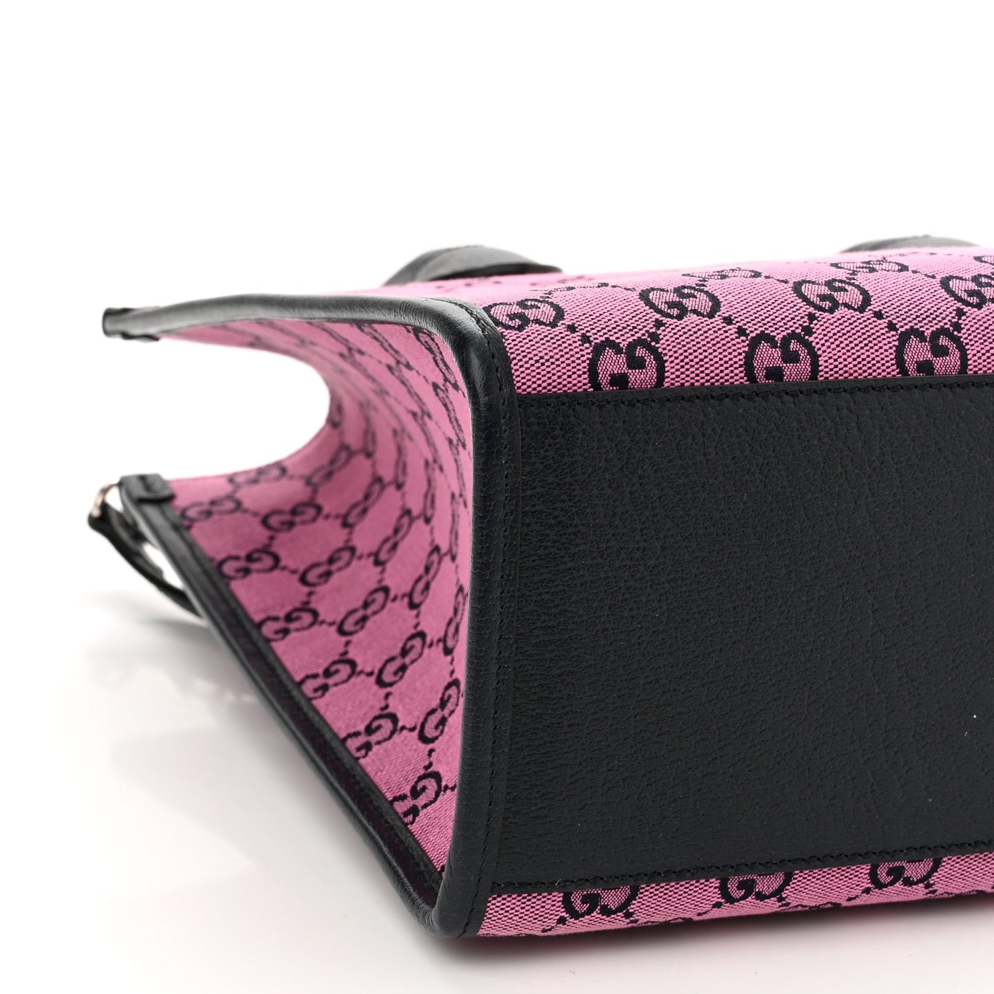 Monogram Multicolor Textured Dollar Calfskin Small Retro Interlocking G Tote Bag Pink Blue
