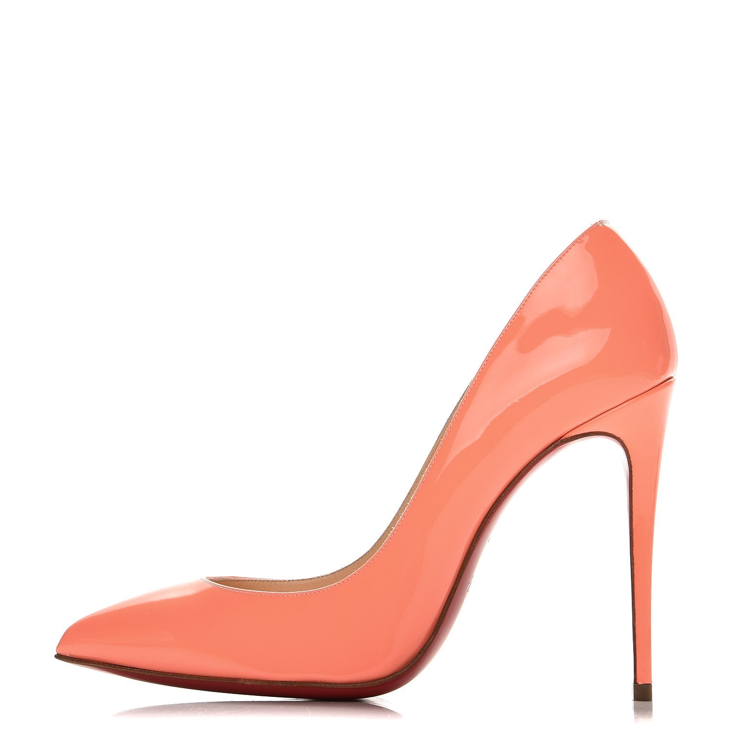 Christian Louboutin Patent Pigalle Follies 100 Pumps 36 Flamingo 1 of 9