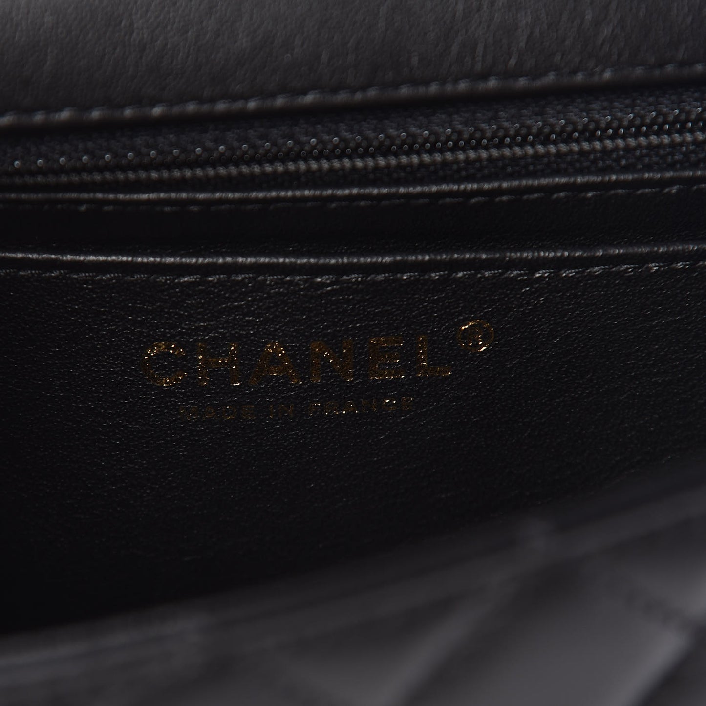 Lambskin Quilted Mini Rectangular Flap Black