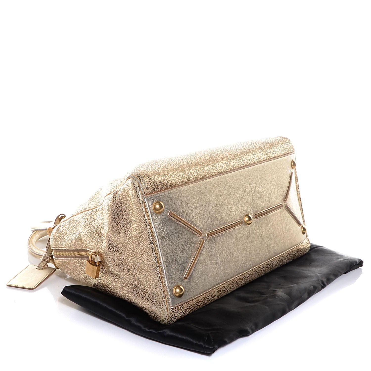 Saint Laurent Metallic Volcano Leather Medium Majorelle 4 of 8