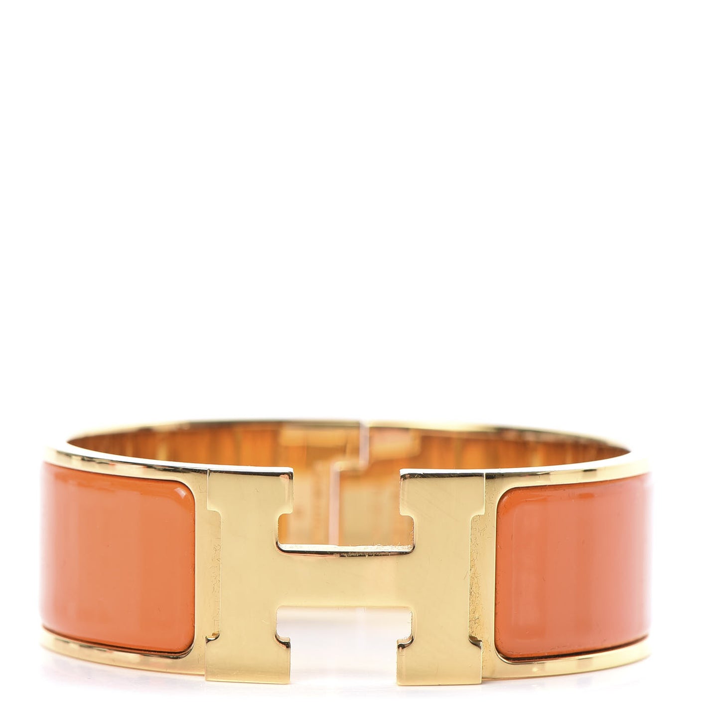 Enamel Wide Clic Clac H Bracelet PM Orange
