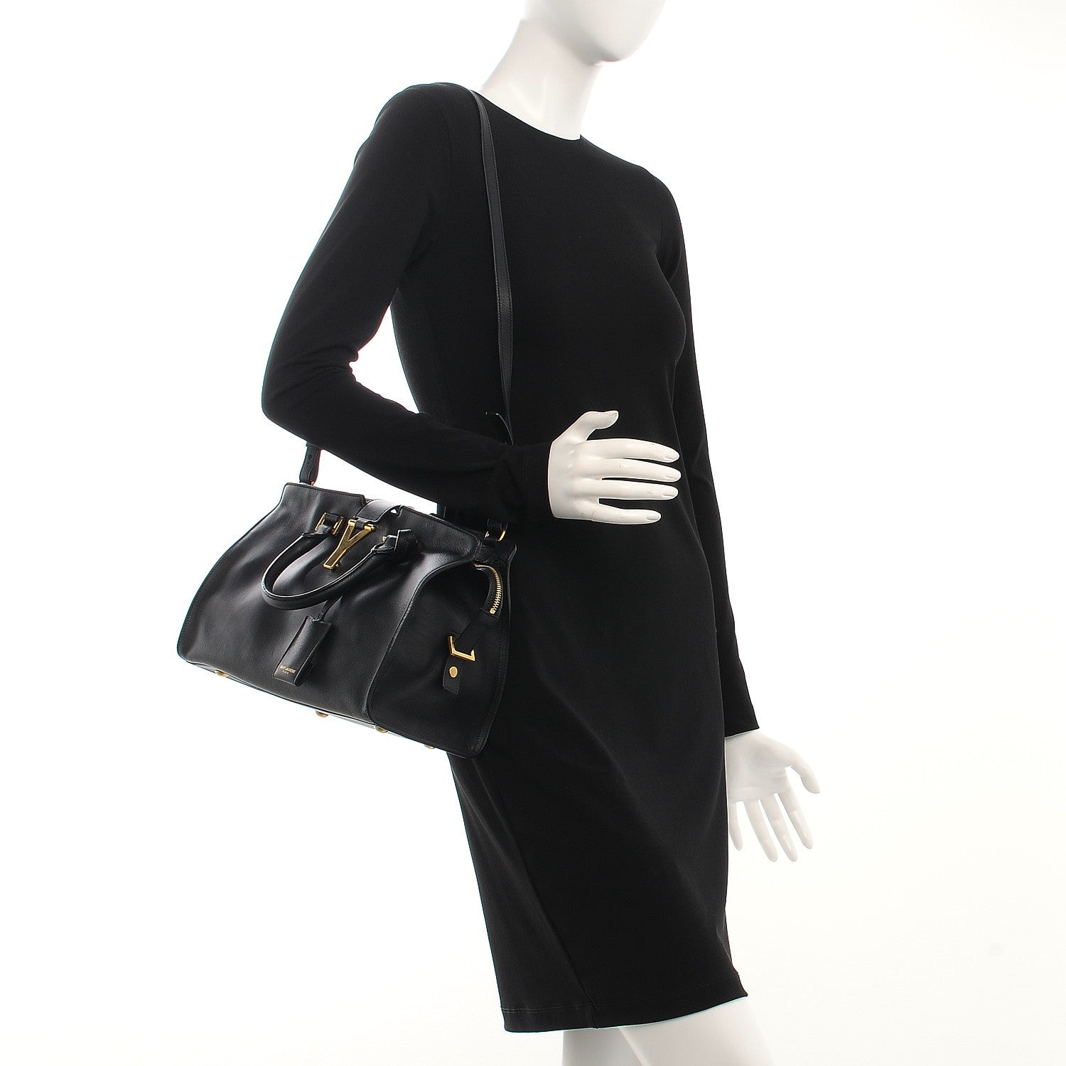 Saint Laurent Calfskin Small Classic Y Cabas Black 2 of 8