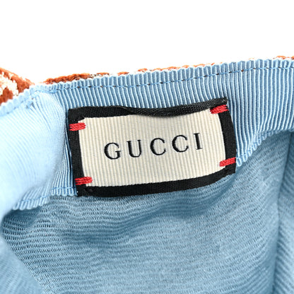 Gucci Canvas Lame GG Monogram Rush Baseball Hat S Burnt Orange Silver 8 of 9