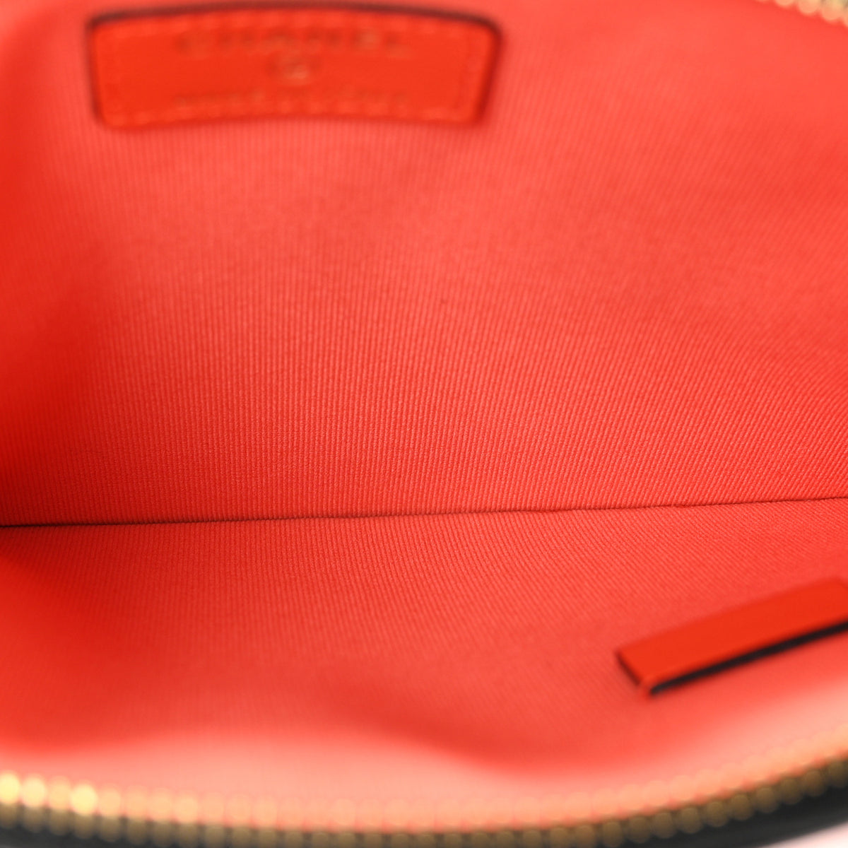 Lambskin Clownfish Clutch Orange White Black