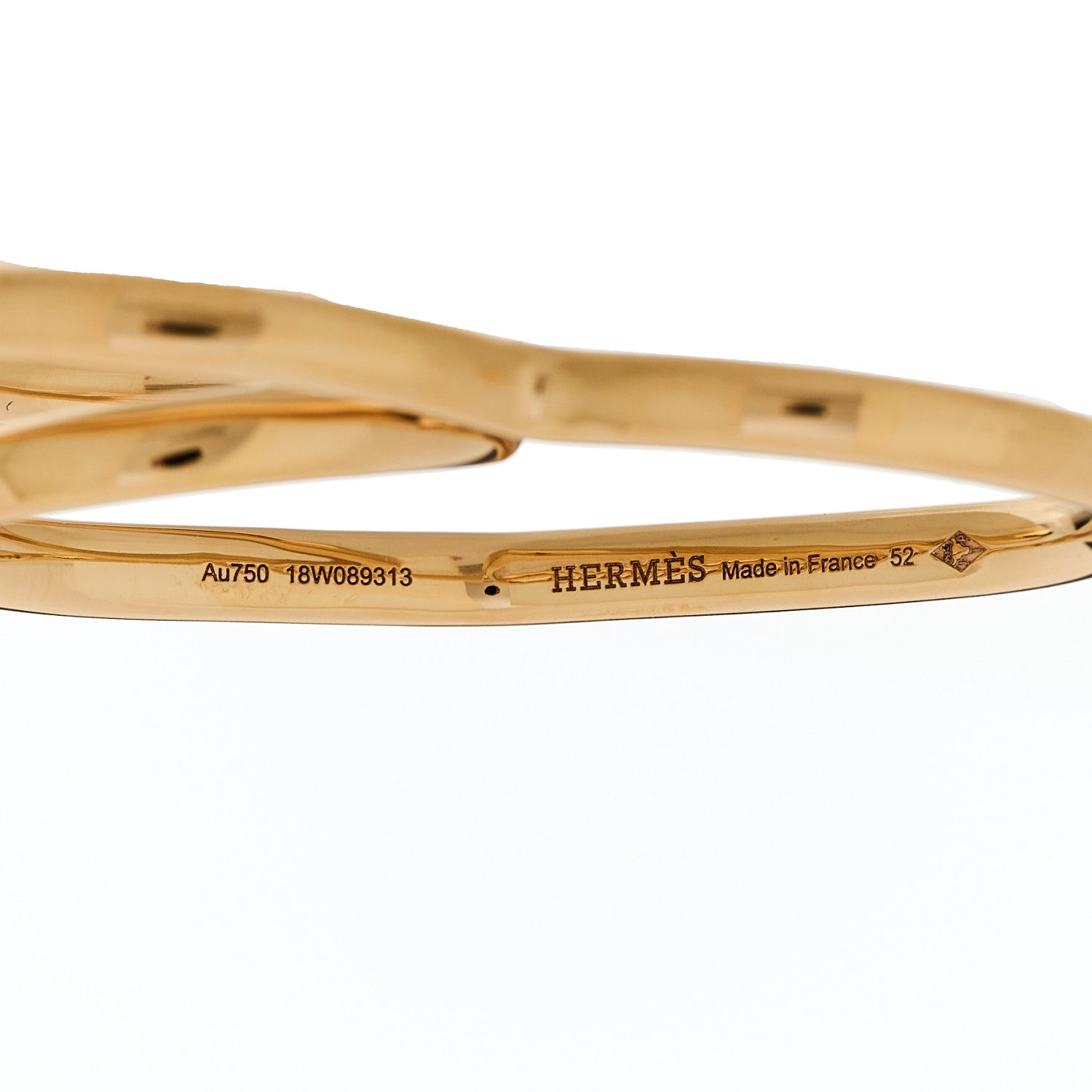 Hermes 18K Rose Gold MM Vertige Coeur Double Ring 52 6 4 of 6
