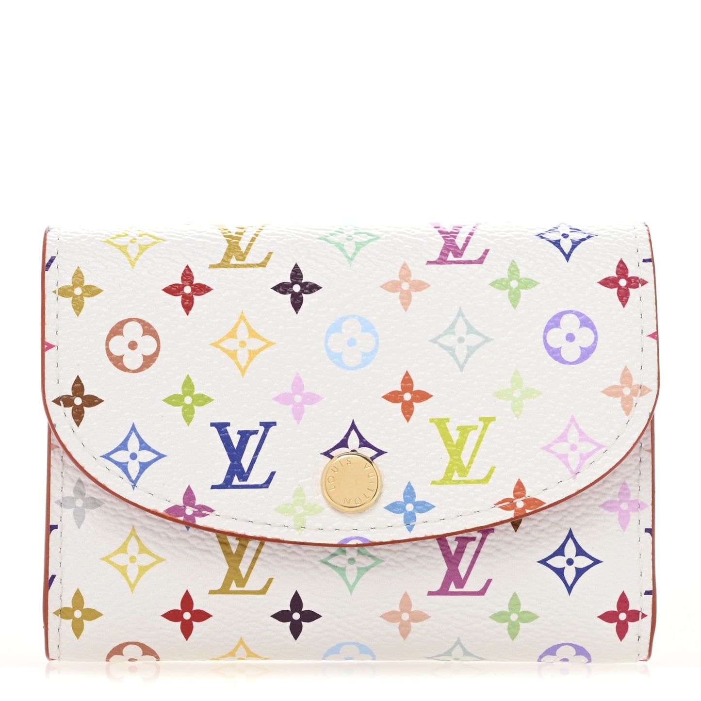 LV X TM Monogram Multicolor Rosalie Coin Purse White Kawaii Pink