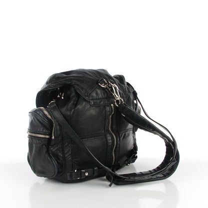 Alexander Wang Lambskin Marti Backpack Washed Black Rhodium Hardware 3 of 9