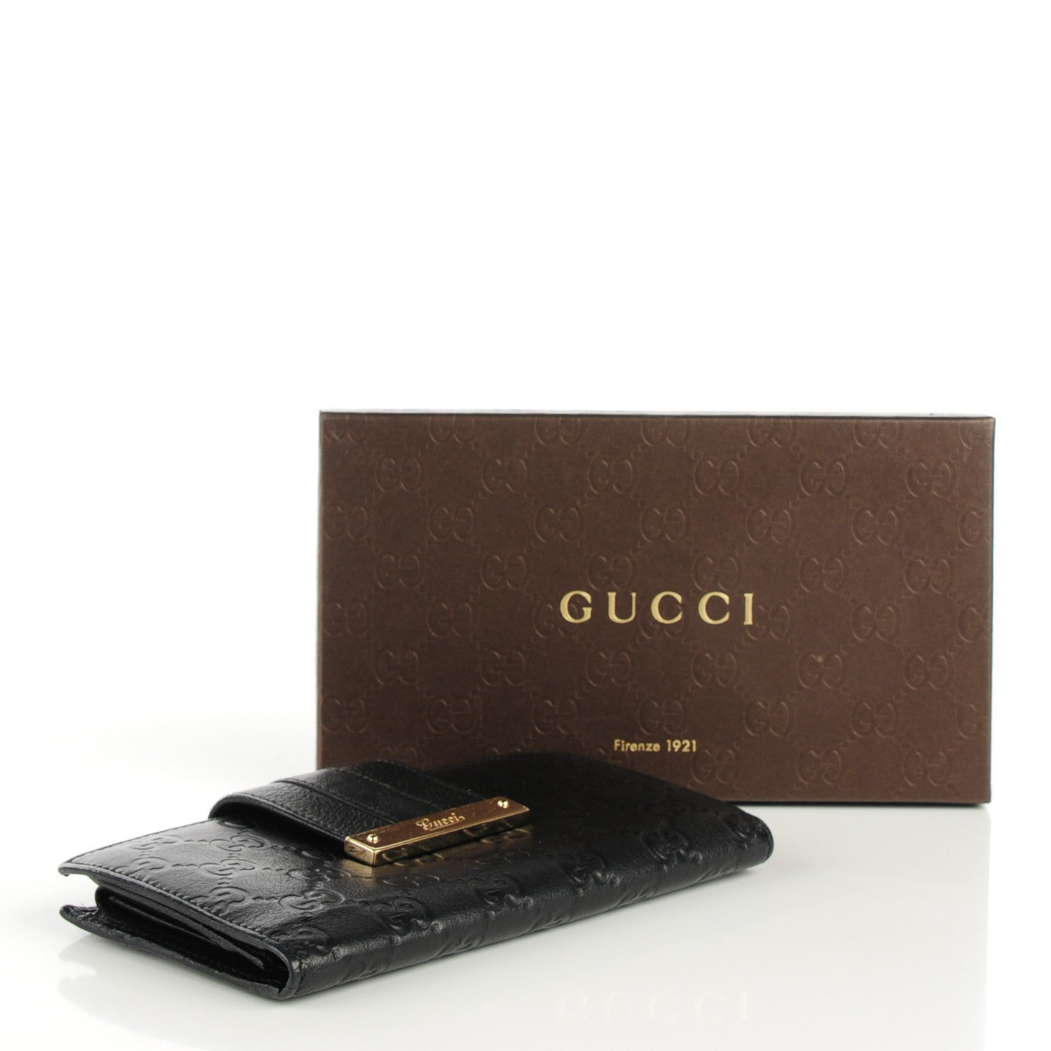 Gucci Guccissima Ladies Web Long Wallet Black 4 of 7