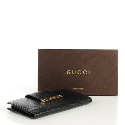 Gucci Guccissima Ladies Web Long Wallet Black 4 of 7