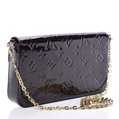Louis Vuitton Vernis Pochette Felicie Chain Wallet Amarante 3 of 13