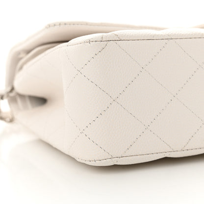 Chanel Caviar Quilted Medium Double Flap White 9 of 12