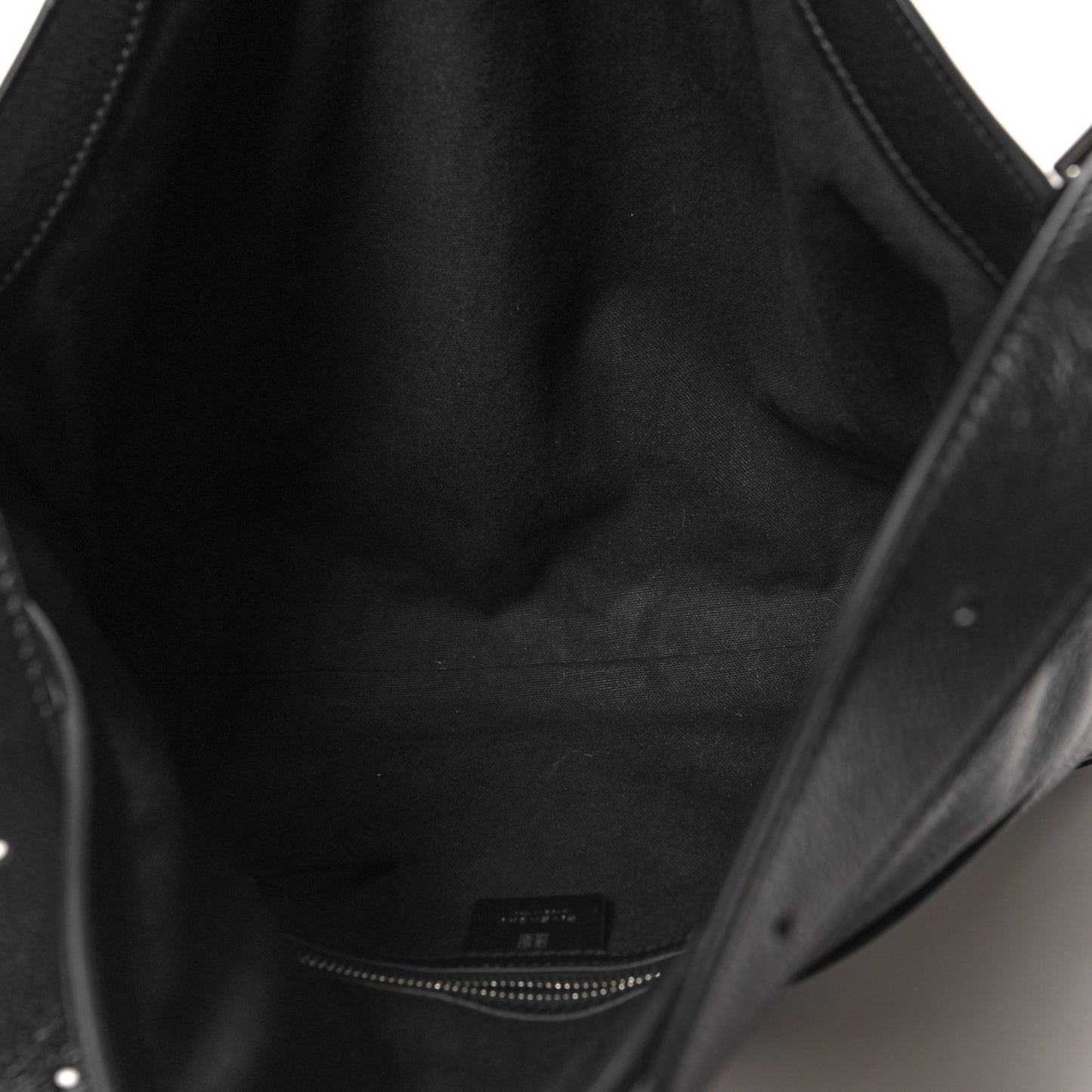 Tumbled Calfskin Corset Medium Voyou Bag Black