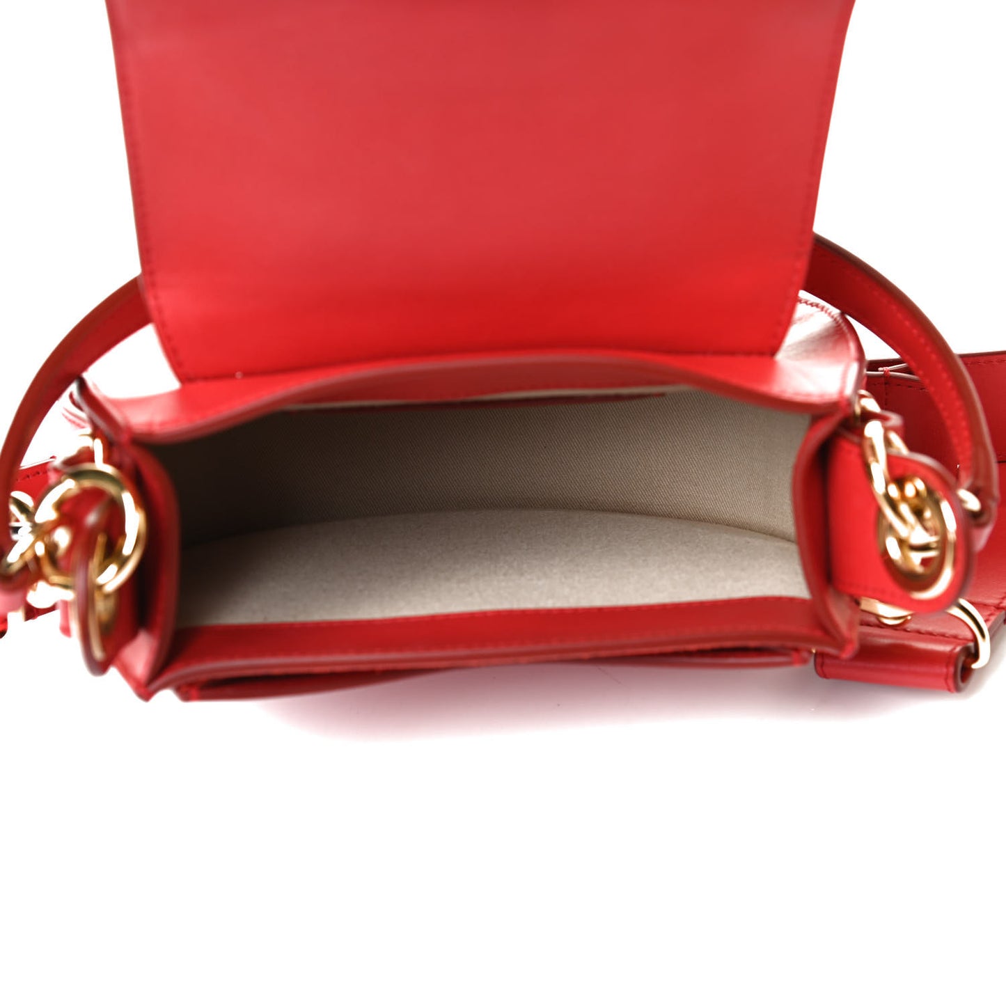 Calfskin Small Tess Bag Sepia Red