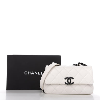 Chanel Caviar Quilted My Everything Small Flap White Black 11 of 11
