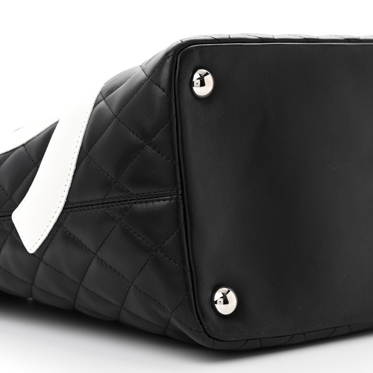 Chanel Calfskin Quilted Large Cambon Tote Black Whtie 9 of 11