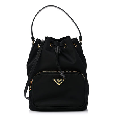 Prada Re-Nylon Duet Drawstring Shoulder Bag Black 1 of 8