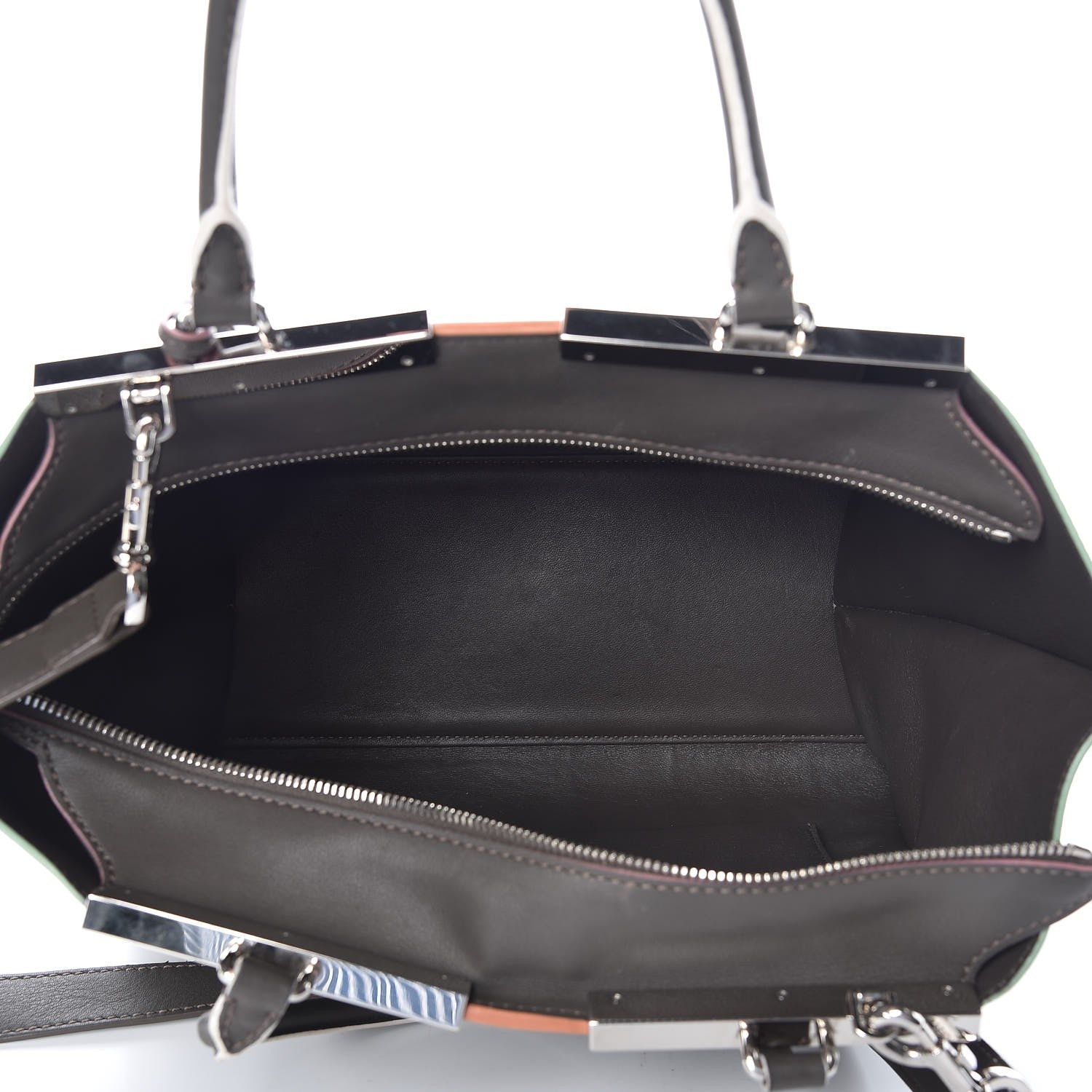 Fendi Vitello Dolce Century Petite 3Jours Tote Carbone 6 of 16