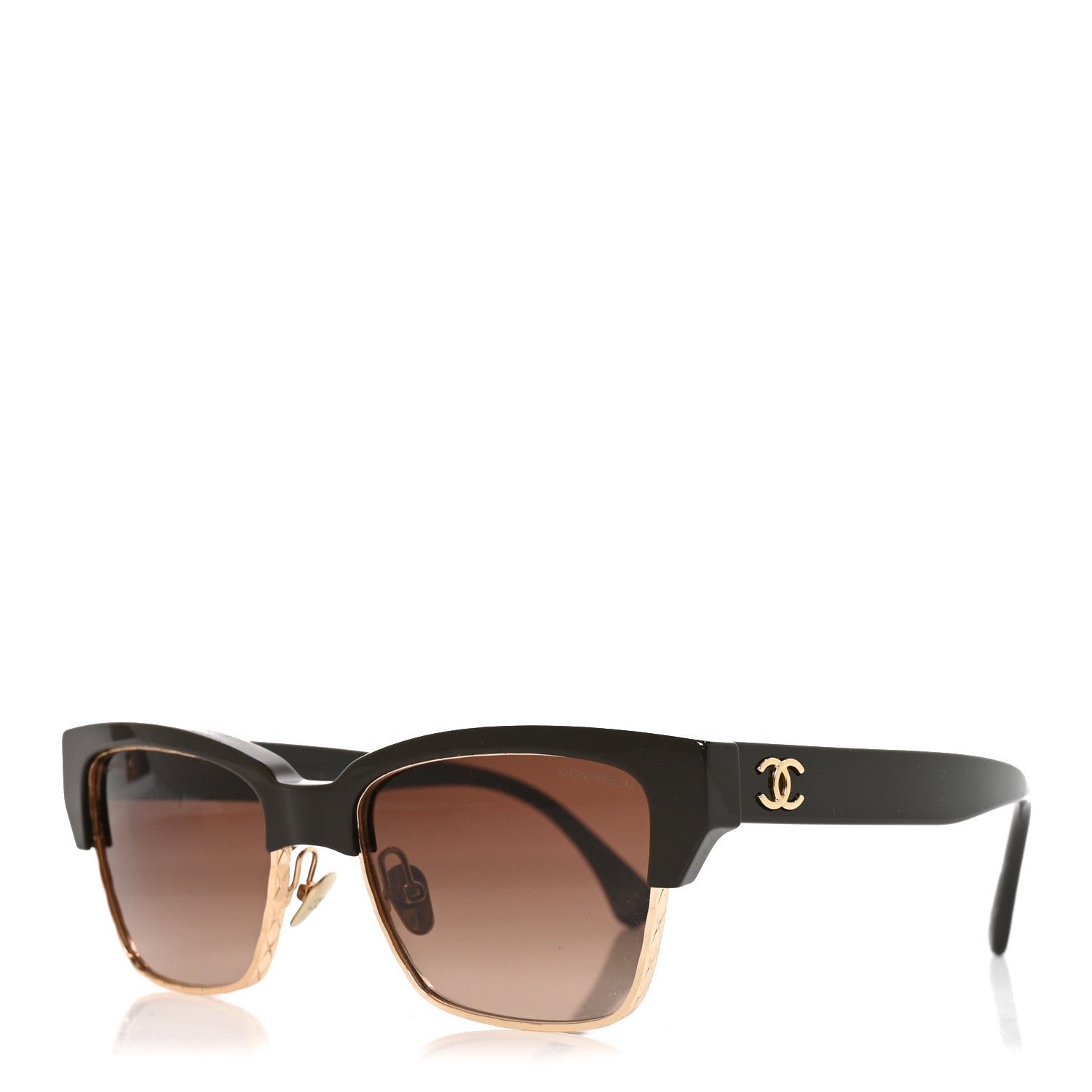 Chanel Acetate Metal CC Butterfly Sunglasses 5558 Brown 1 of 7