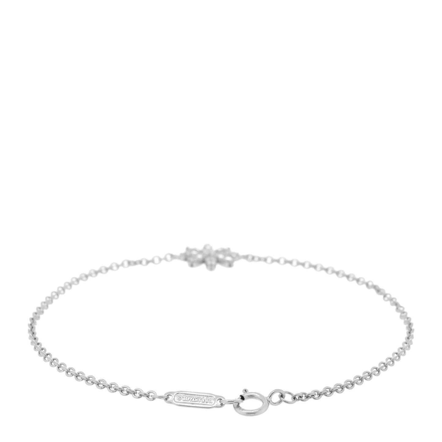 18K White Gold Diamond Enchant Garden Flower Bracelet