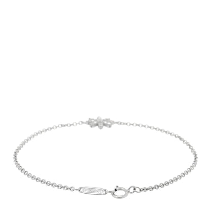 Tiffany 18K White Gold Diamond Enchant Garden Flower Bracelet 2 of 4