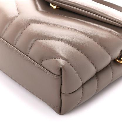 Saint Laurent Calfskin Y Quilted Monogram Toy Loulou Crossbody Bag Taupe 11 of 11