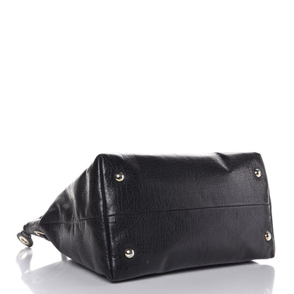 Jimmy Choo Pebbled Calfskin Small Rhea Black 4 of 8