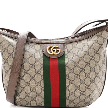 Gucci GG Supreme Monogram Web Small Ophidia Half Moon Hobo Brown 8 of 10
