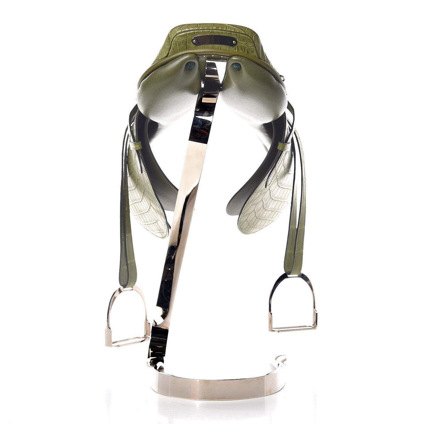 Crocodile Niloticus Ultra Soft Mini Steinkraus Saddle Vert Pelouse