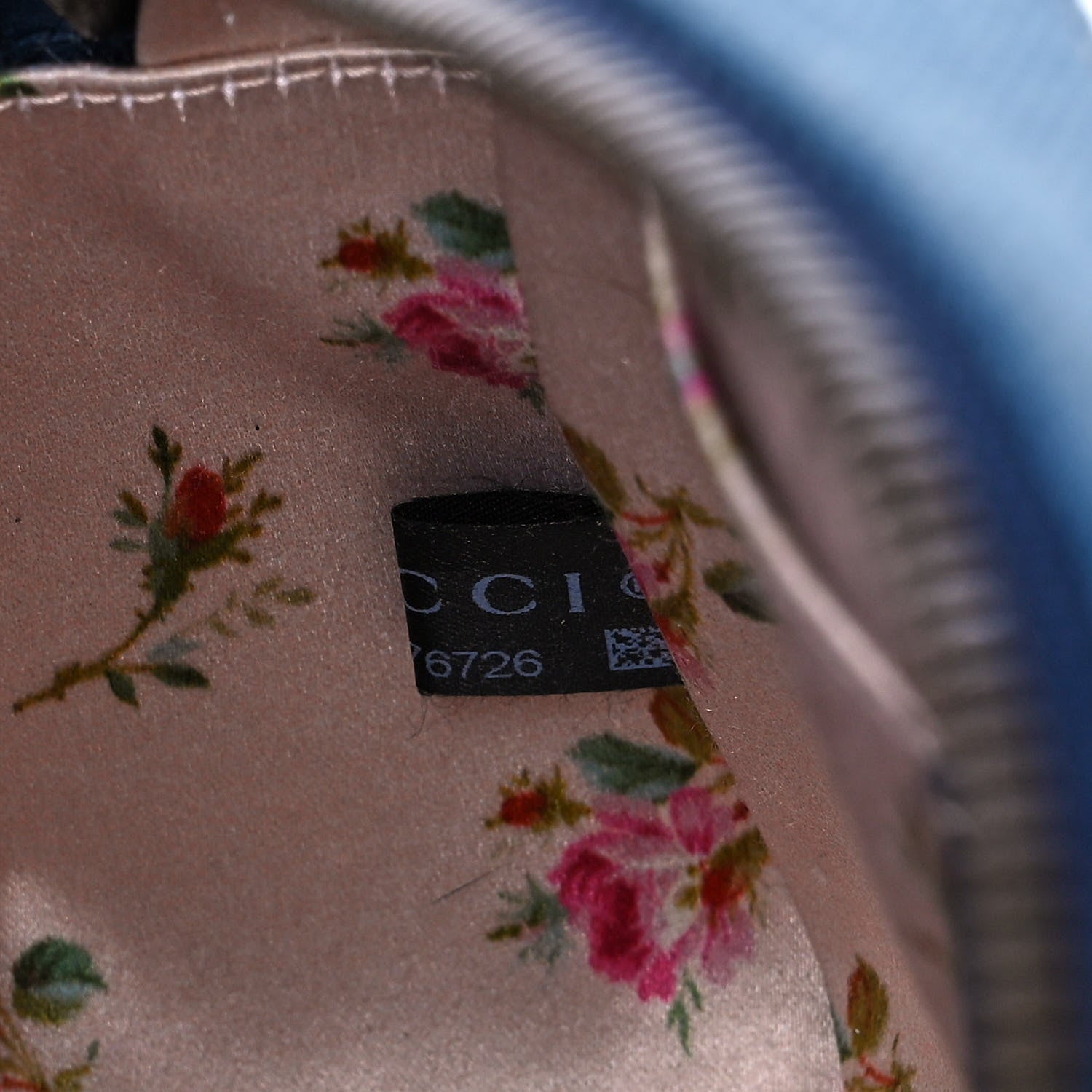 Gucci Denim Matelasse Small Pearly GG Marmont Chain Shoulder Bag Blue 8 of 12