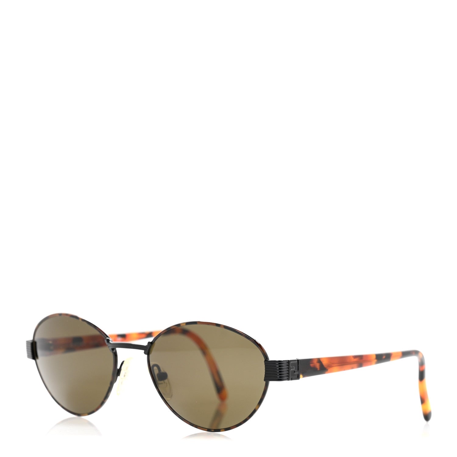 Fendi Metal Fendi Sunglasses FS 135 Havana Black 1 of 7