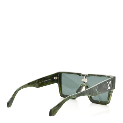 Louis Vuitton Acetate Marble Effect Swarovski Cyclone Sunglasses Z1552W Green 4 of 8