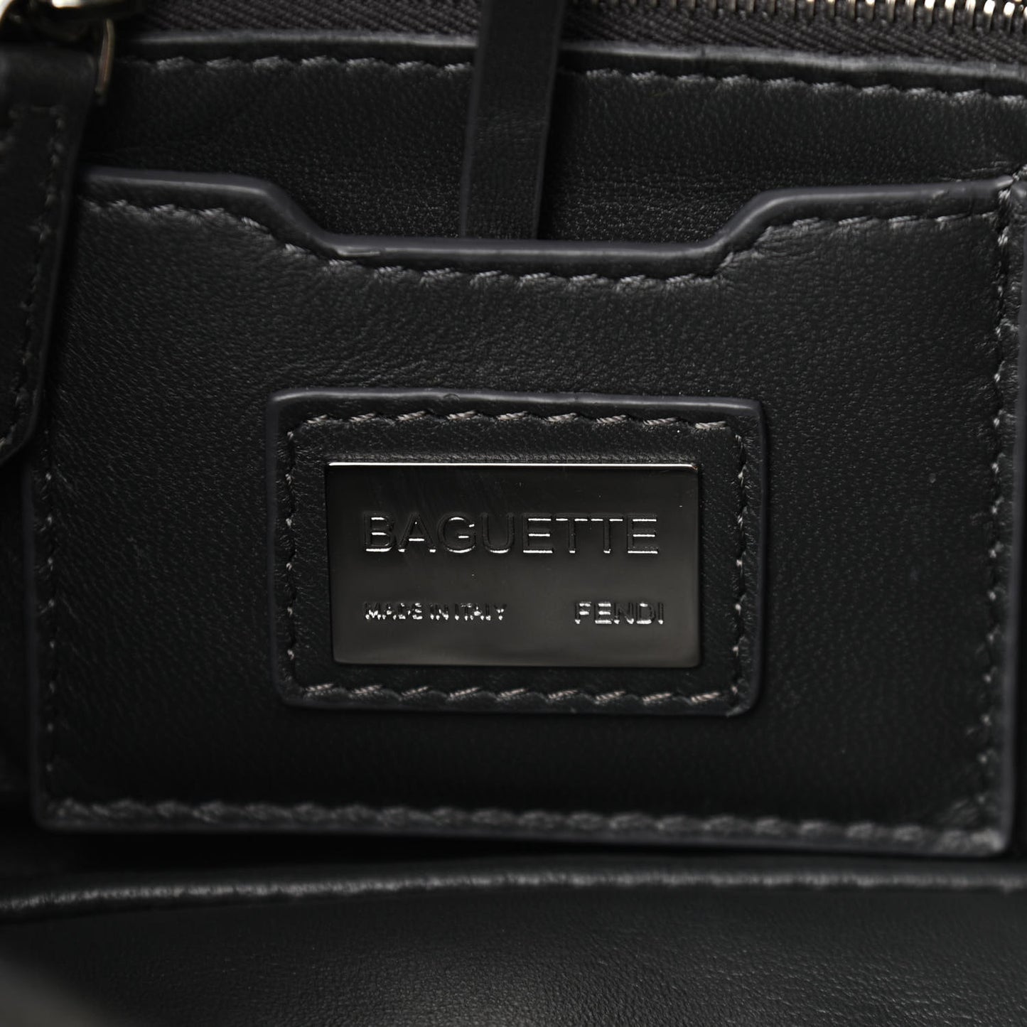 Shearling Calfskin Fox Fur Bugs Baguette Asphalto Multicolor