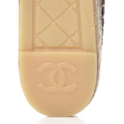 Chanel Lambskin CC Espadrilles 37 Black 8 of 10