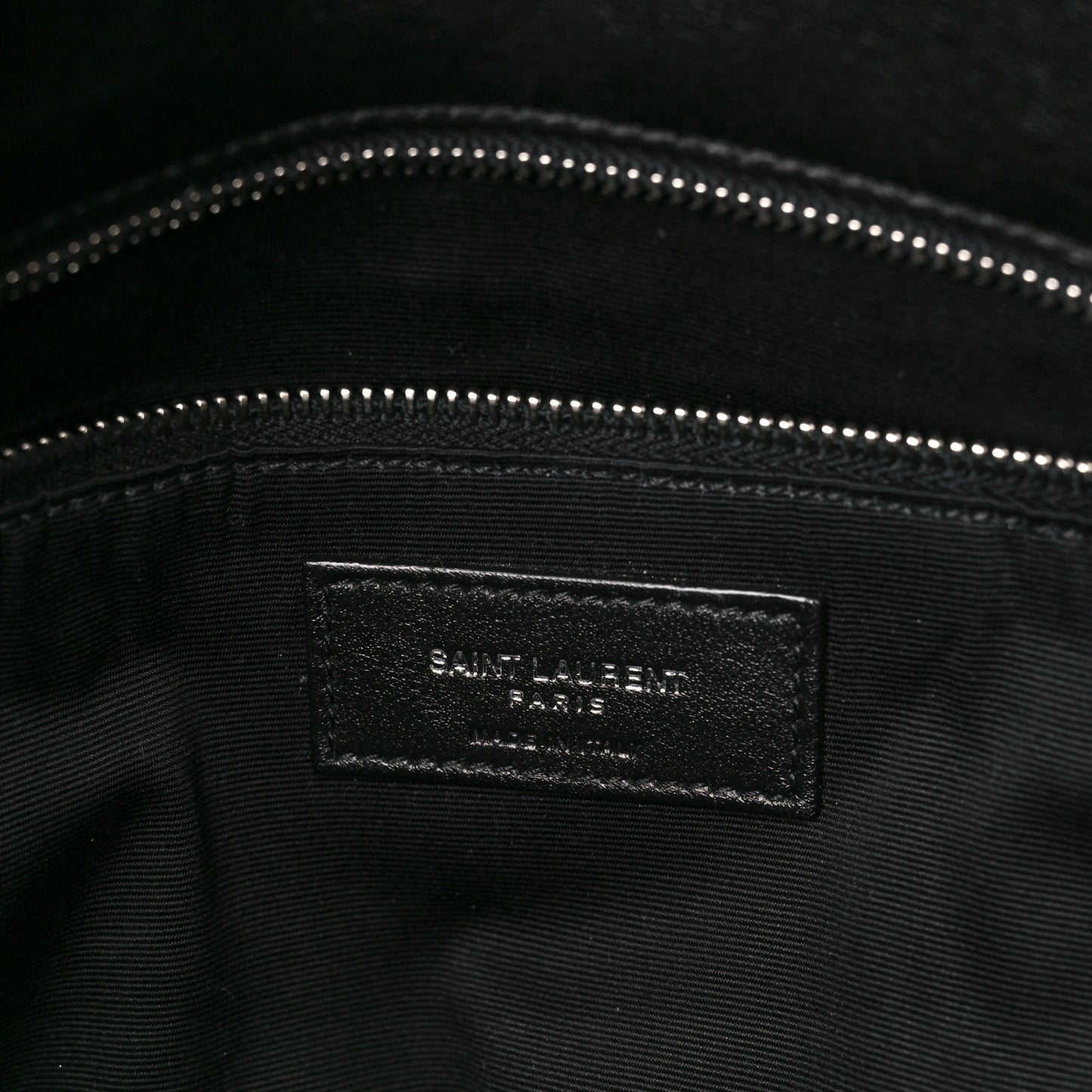 Lambskin Quilted Medium Loulou Puffer Monogram Chain Satchel Black