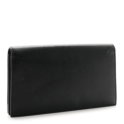 Saint Laurent Goatskin Lutetia Clutch Black 3 of 7
