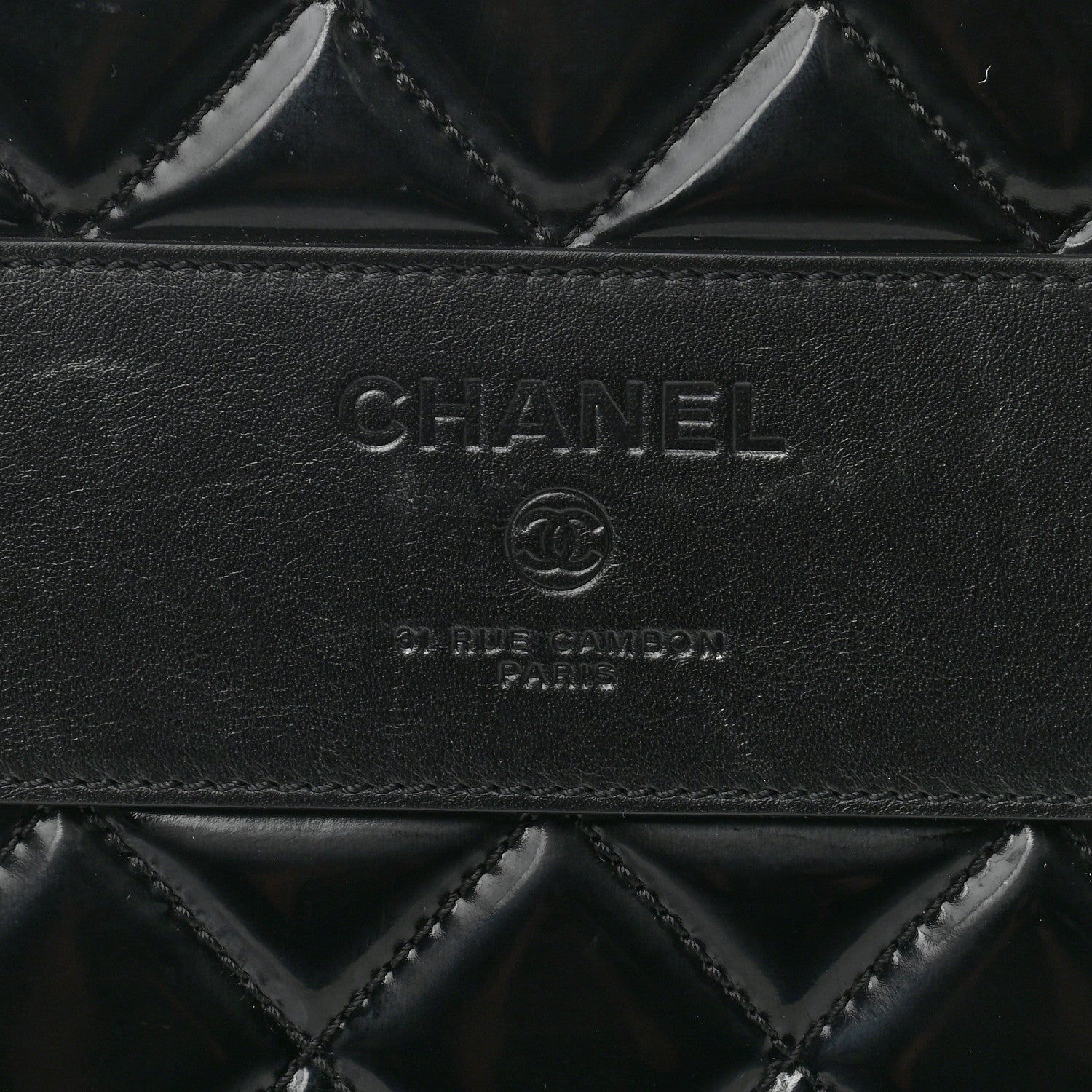 Chanel Vinyl Calfskin Quilted Trolley Rolling Luggage Black 6 of 10