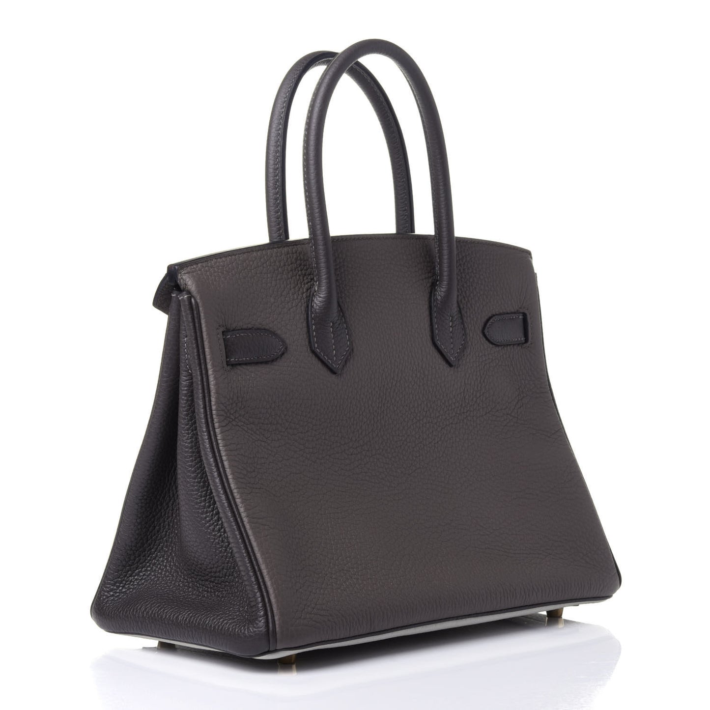 Taurillon Clemence Horseshoe Birkin 30 Gris Perle Etain Graphite