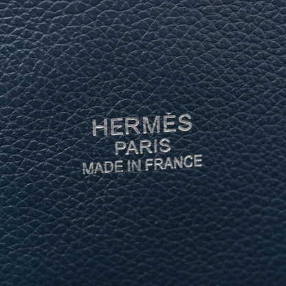 Hermes Evercolor 1923 Bolide 45 Baseball Bag Bleu De Malte Blanc 6 of 11