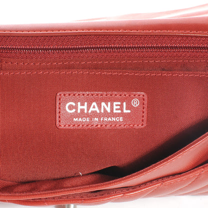 Chanel Lambskin Chevron Medium Leo Lion Flap Red 6 of 7