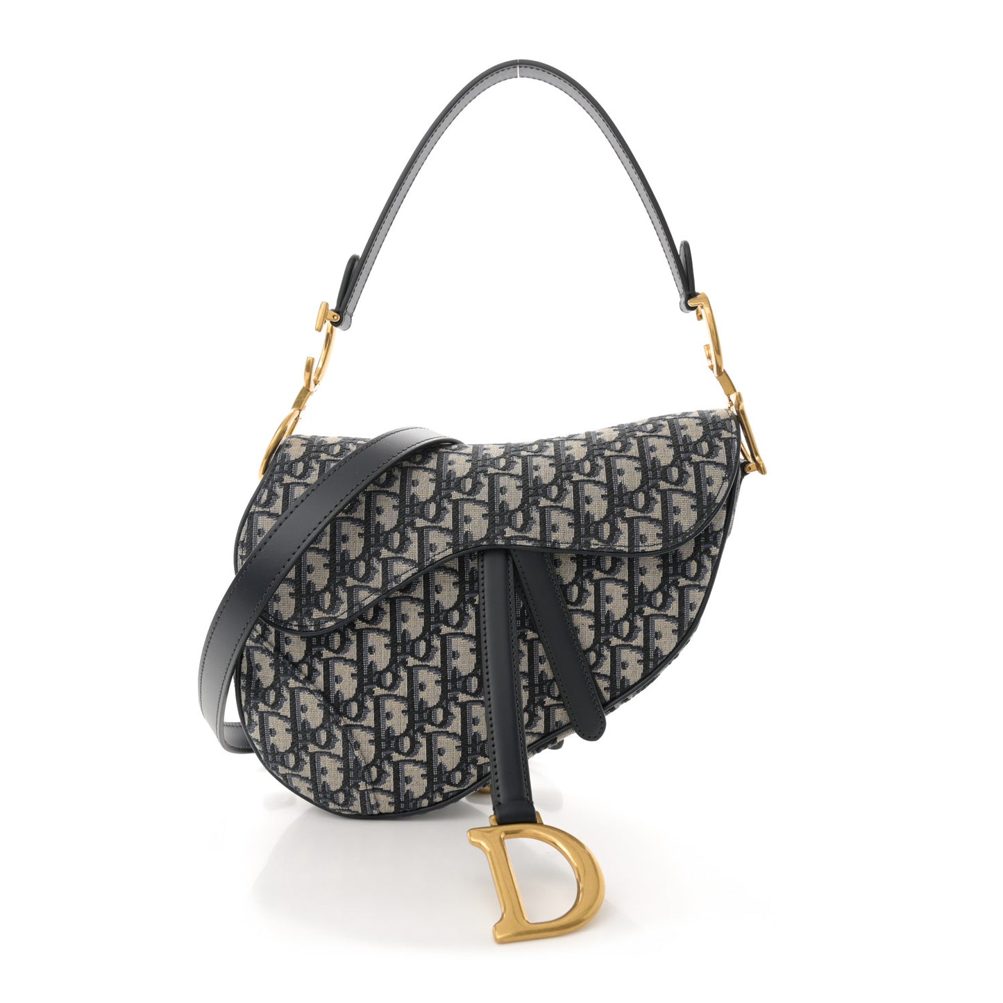 Oblique Saddle Bag With Strap Blue