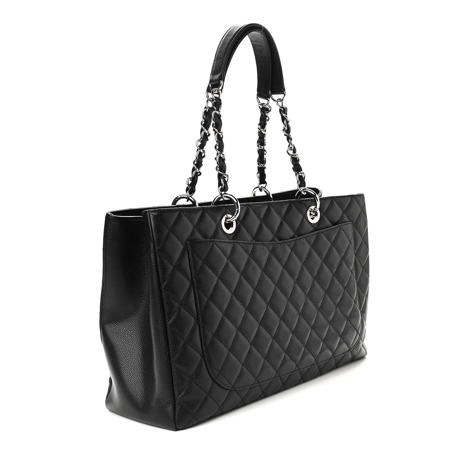 Chanel Caviar Quilted XL Grand Shopping Tote GST Black 2 of 14