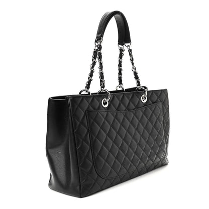 Chanel Caviar Quilted XL Grand Shopping Tote GST Black 2 of 14