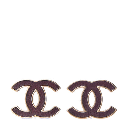 Chanel Lambskin CC Earrings Silver 1 of 6
